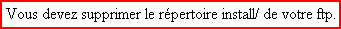 Suppression du r�pertoire 'install'