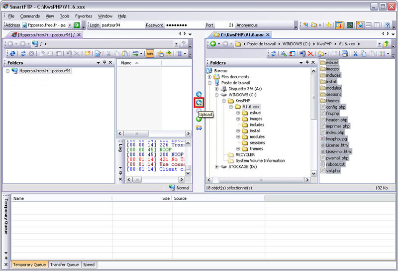 Transf�rer via SmartFTP