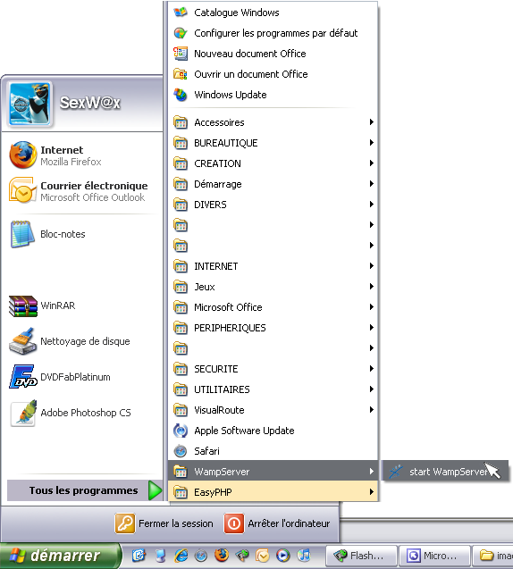 D�marrer WampServer